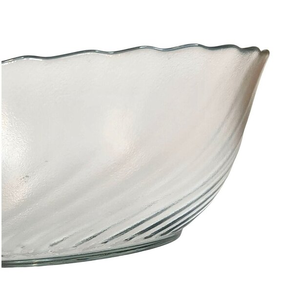 Arcoroc USA Clearbrook Saled Bowl, Glass Mixing Bowl Set 10" Diameter Frosted Sw - Picture 5 of 5